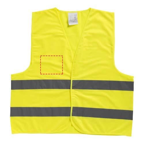 RFX™ Watch-out XL turvaliivi pussissa ammattikäyttöön: Logon sijainti – oikea rinta