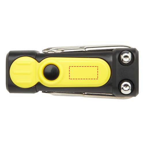 Octo 8-in-1 RCS recycled plastic screwdriver set with torch: Logo position – top of the product