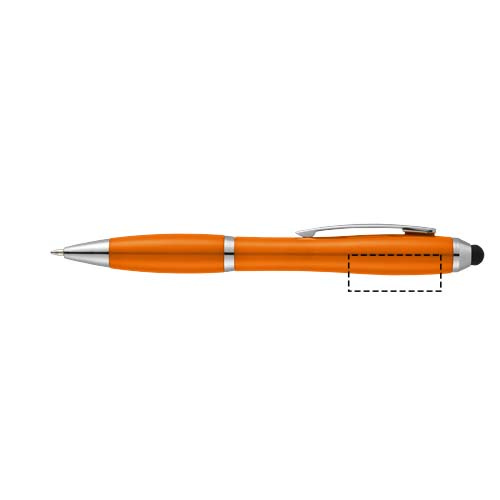 Nash stylus lodīšu pildspalva ar krāsainu rokturi: Logotipa izvietojums – apkārt izstrādājumam