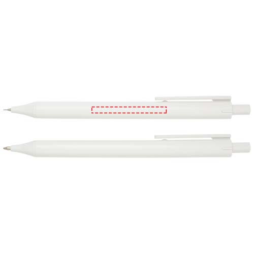 Salus antibakteriellt pennset: Logotypens placering – mekanisk penna