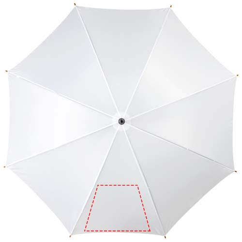 Kyle 23" auto open umbrella with wooden shaft and handle: Logo position – panel 1