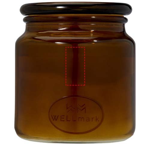 Wellmark Let's Get Cozy 650 g kvapioji žvakė - kedro medienos kvapas: Logotipo vieta – gaminio galinė pusė