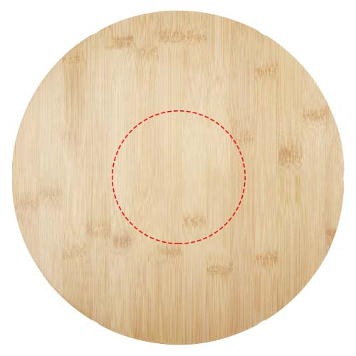 Mangiary pizzaspade och verktyg av bambu: Logotypens placering – bräda