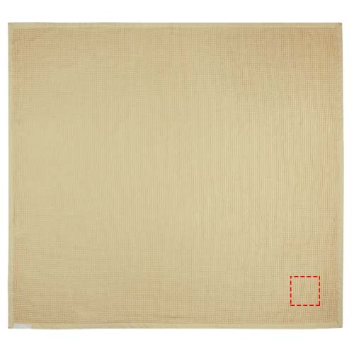 Plaid en coton gaufré 150 × 140 cm Abele: Emplacement du logo – face avant du produit