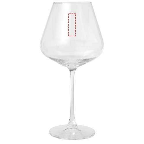 Service Rosso de 2 verres à vin : Emplacement du logo — Verre 1