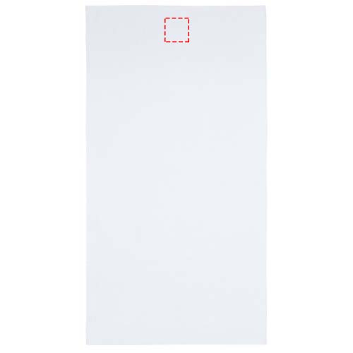 Ellie 550 g/m² kokvilnas dvielis 70x140 cm: Logotipa izvietojums – izstrādājuma augšdaļa