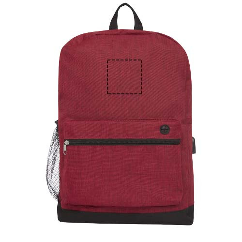 Hoss-tietokonereppu, 15,6” 16L: Logon sijainti – tuotteen etupuoli