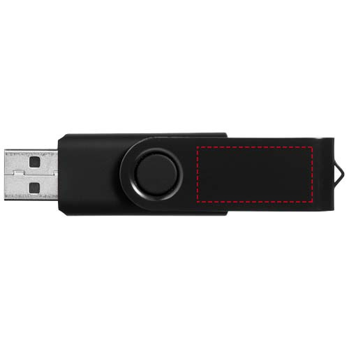 Rotate-metallic 4 Gt USB-muistitikku: Logon sijainti – tuotteen takaosa