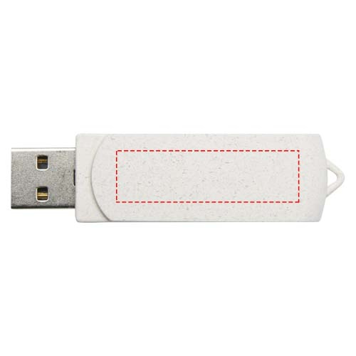 Rotate 4 GB USB-Stick aus Weizenstroh: Logoposition – Vorderseite des Produkts