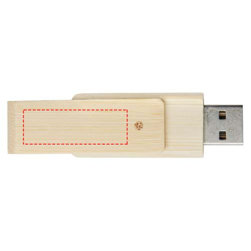 Rotate 16 GB USB-Stick aus Bambus: Logoposition – Vorderseite des Produkts