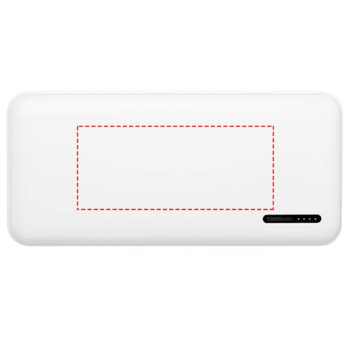 Compress 10 000 mAh augsta blīvuma ārējais akumulators: Logotipa izvietojums – izstrādājuma priekšpuse