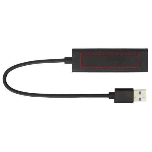 Алюминиевый USB-хаб ADAPT USB 3.0: Место нанесения логотипа – корпус