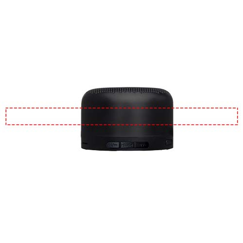 Enceinte Bluetooth 5 W en plastique recyclé Loop: Emplacement du logo – autour du produit