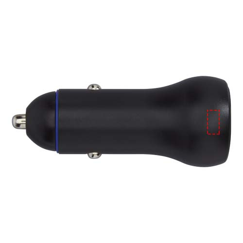 Pilot 55 W USB-C/USB-A kahe pesaga autolaadija: Logo asukoht – toote ülaosa