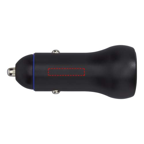 Pilot 55 W USB-C/USB-A kahe pesaga autolaadija: Logo asukoht – korpus