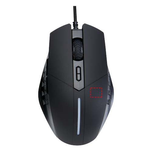 Gleam RGB-Gaming-Maus: Logoposition – rechte Seite des Produkts