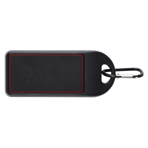 Omni 3 W IPX4 Bluetooth®-Lautsprecher aus recyceltem RCS Kunststoff: Logoposition – Lautsprechergitter
