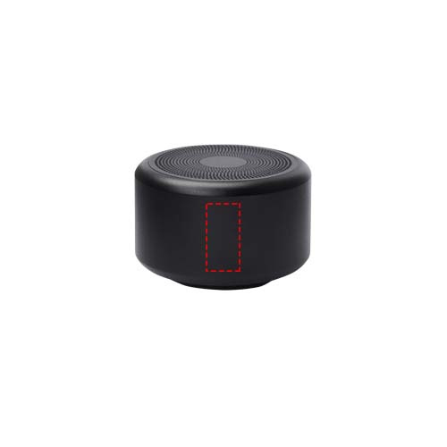 Rise 3W RCS taaskasutatud alumiiniumist Bluetooth® minikõlar : Logo asukoht – toote esikülg