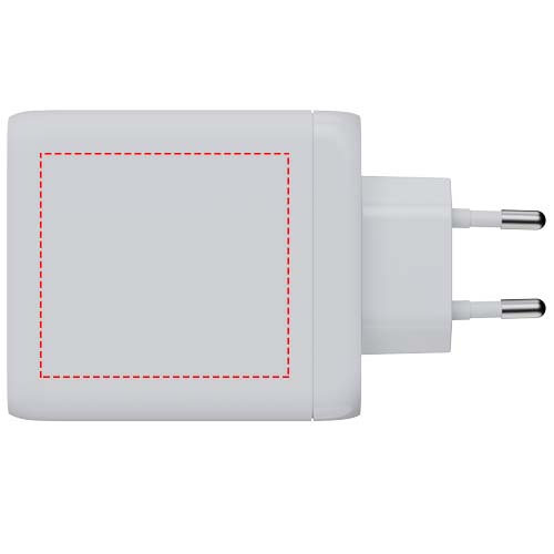Xtorm XEC100 GaN² Ultra 100 W väggladdare: Logotypens placering – produktens baksida