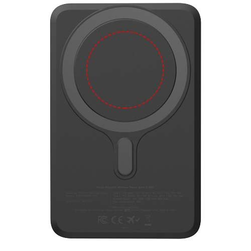Xtorm FS5W051 5000 mAh magnētiskais bezvadu ārējais akumulators: Logotipa izvietojums – izstrādājuma aizmugure
