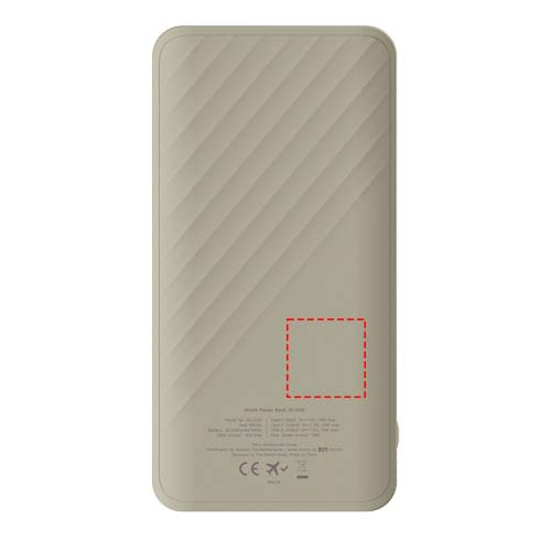 Xtorm XG220 Go2 15 W 20 000 mAh ātrās uzlādes ārējais akumulators: Logotipa izvietojums – izstrādājuma aizmugure