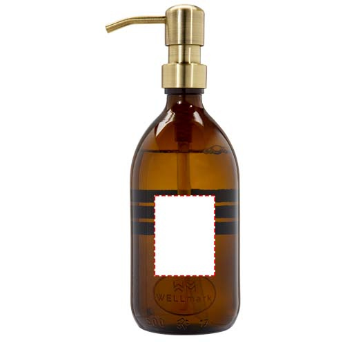 Wellmark Bubbles Seifenspender, 500 ml: Logoposition – Rückseite des Produkts