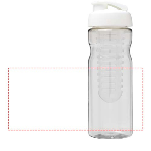 H2O Active® Base 650 ml klappkaanega spordipudel puuviljainfuuseriga: Logo asukoht – ümber toote