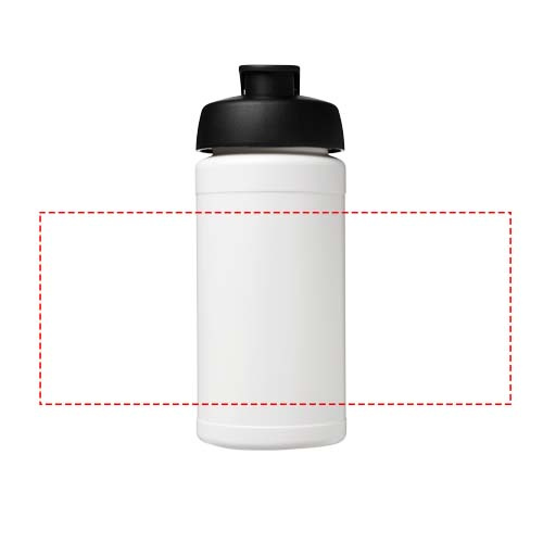Baseline® Plus 500 ml klappkaanega spordipudel: Logo asukoht – ümber toote