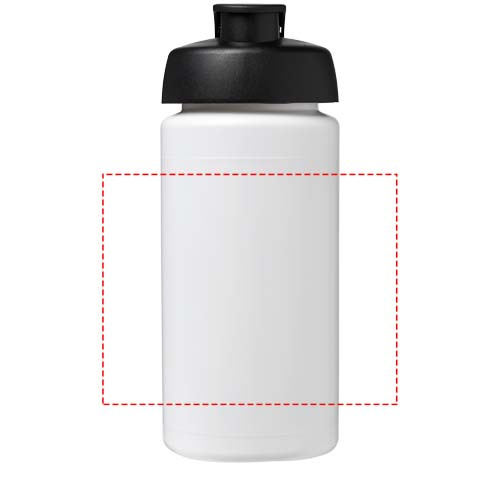 Baseline® Plus grip 500 ml klappkaanega spordipudel: Logo asukoht – ümber toote