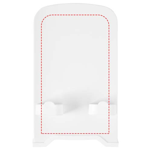 The Dok phone stand: Logo position – front of the product