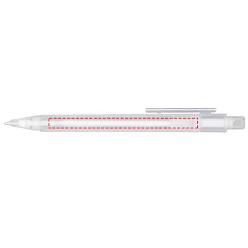 Stylo à bille givré Calypso: Emplacement du logo – corps du produit