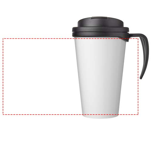Brite-Americano® Grande 350 ml Isolierbecher mit auslaufsicherem Schraubdeckel: Logoposition – rund um das Produkt