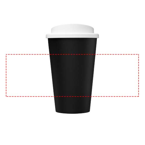 Americano® Eco 350 ml puodelis iš perdirbto plastiko: Logotipo vieta – aplink gaminį