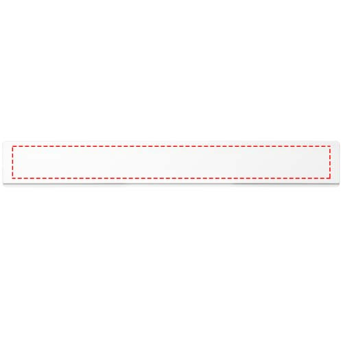 Refari 30 cm recycled plastic ruler: Logo position – back of the product