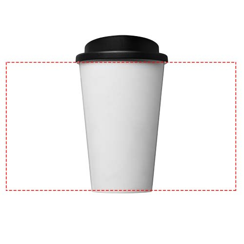 Brite-Americano® Recycled 350 ml termo puodelis: Logotipo vieta – aplink gaminį