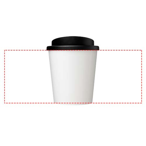 Brite-Americano® Espresso Recycled 250 ml termoglāze: Logotipa izvietojums – apkārt izstrādājumam