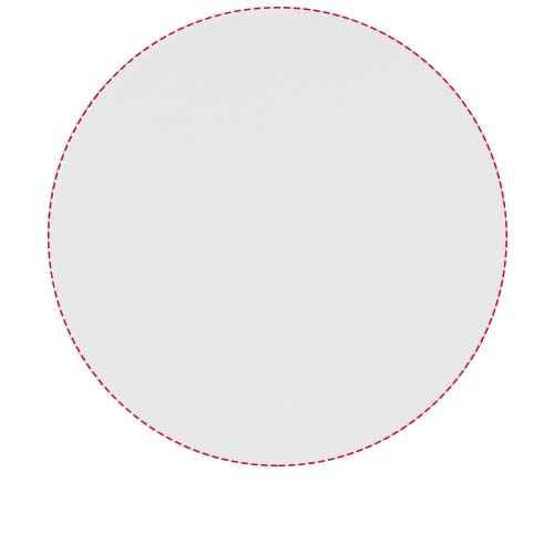 Q-Mat® apaļš paliktnis: Logotipa izvietojums – izstrādājuma augšdaļa