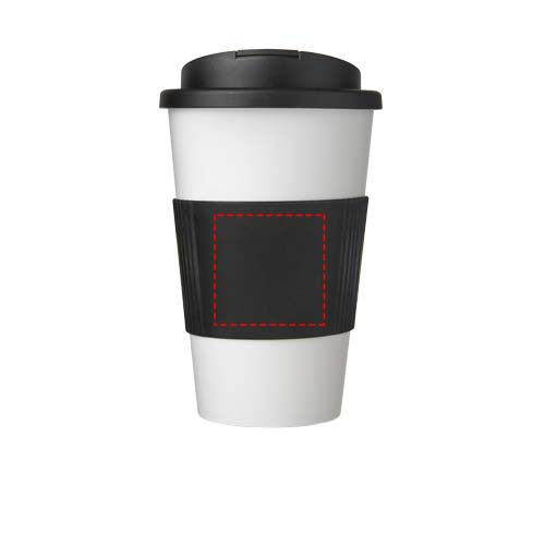 Americano® 350 ml termotops silikoonvõru ja läikimiskindla kaanega: Logo asukoht – toote esikülg