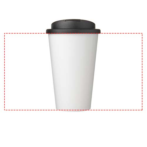 Brite-Americano® 350 ml termo puodelis su neišsiliejančiu dangteliu: Logotipo vieta – aplink gaminį