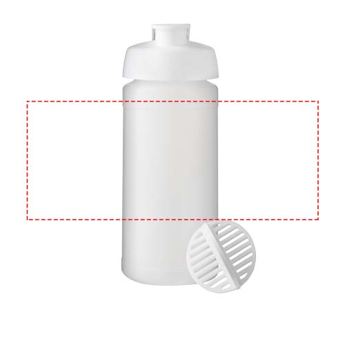 Baseline Plus 500 ml gertuvė-šeikeris: Logotipo vieta – aplink gaminį