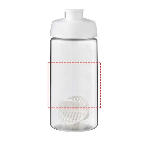 H2O Active® Bop 500 ml šeikera pudele: Logotipa izvietojums – apkārt izstrādājumam