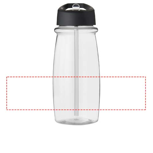 H2O Active® Pulse 600 ml sportinis buteliukas su snapelio dangteliu: Logotipo vieta – aplink gaminį