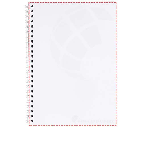 Carnet A5 Rothko: Emplacement du logo — Feuilles, Orientation portrait — Dos de reliure: Côté gauche