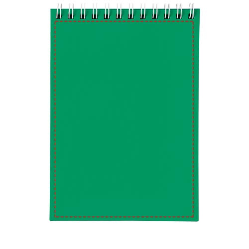 Carnet A5 Rothko: Emplacement du logo — Avant: Feuilles, Orientation portrait — Dos de reliure: Dessus