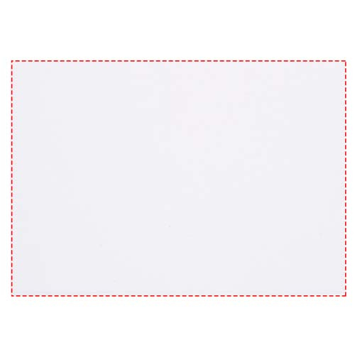 Desk-Mate® A7-anteckningsblock med återvunnet papper: Logotypens placering – ark, liggande format – limmad kant: vänster sida