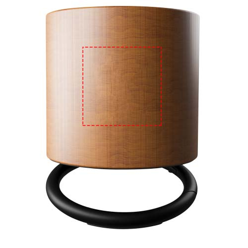 Enceinte annulaire 3 W en bois SCX.design S27: Emplacement du logo – face avant du produit