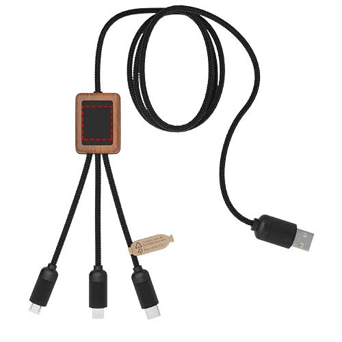 SCX.design C29 3-in-1 bamboo cable: Logo position – front of the product