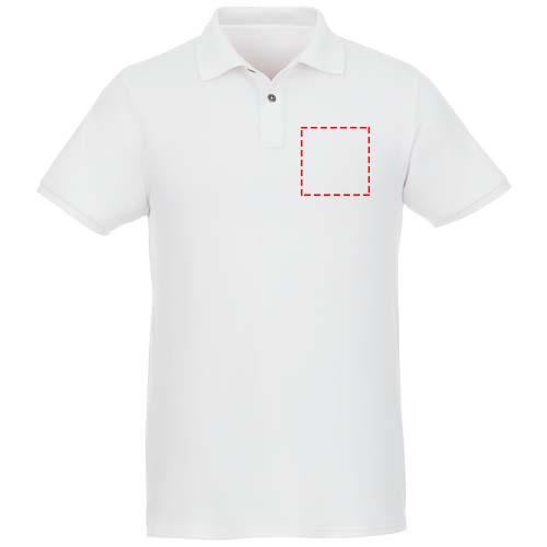 Beryl short sleeve men's organic recycled polo: Место нанесения логотипа – слева на груди