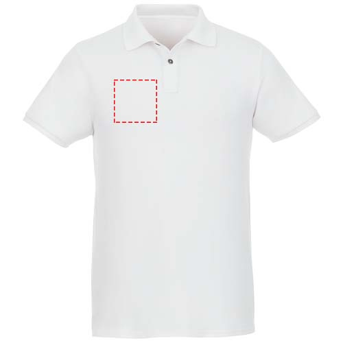 Beryl short sleeve men's organic recycled polo: Место нанесения логотипа – справа на груди