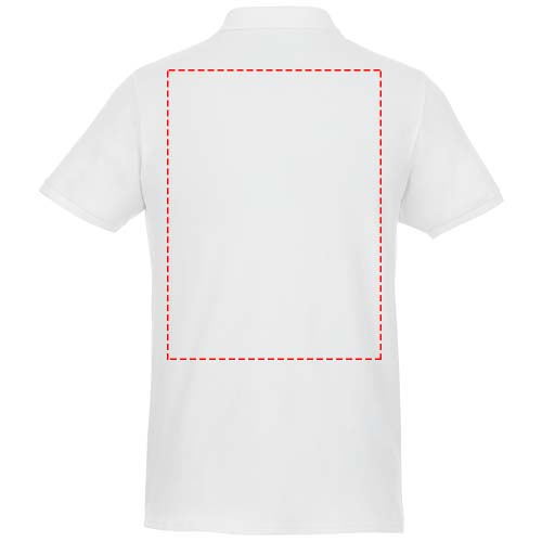 Beryl short sleeve men's organic recycled polo: Место нанесения логотипа – верхняя часть спины